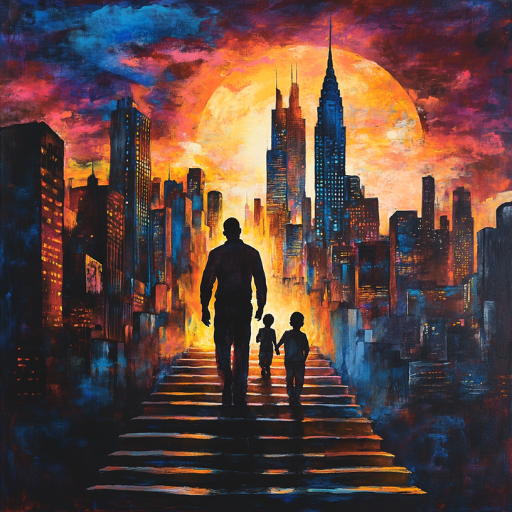 Celestial Circuitry: The City Awakens – Open Edition Print
