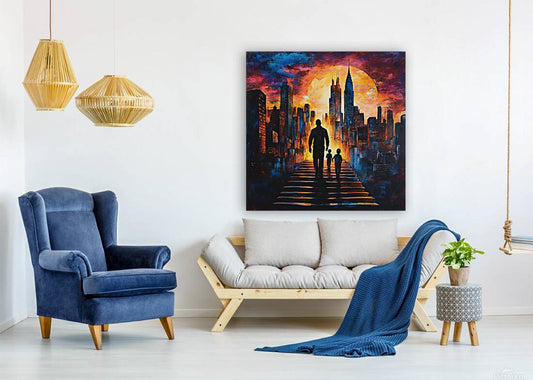 Celestial Circuitry: The City Awakens – Open Edition Print
