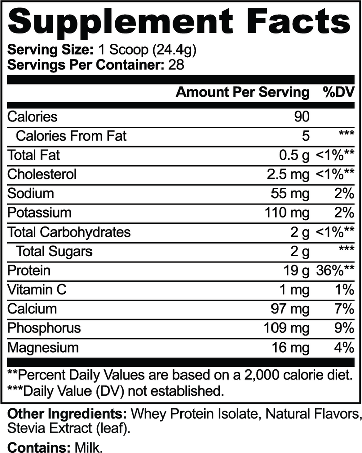 Pure3 100% Whey Protein Isolate (Vanilla)