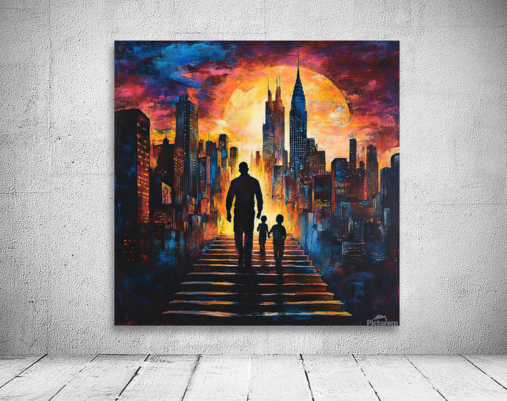 Celestial Circuitry: The City Awakens – Open Edition Print